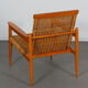 Fauteuil vintage en osier édité par Uluv 1960