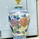 Vintage lamp foot, hand painted