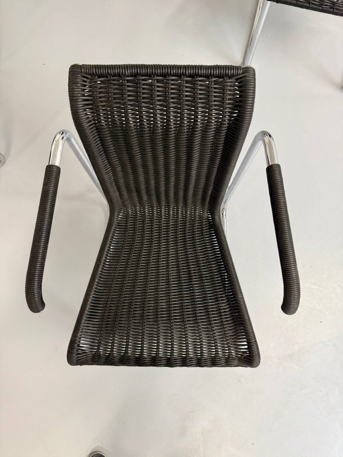 6 black tubular chairs design by Axel Bruchhäuser model D20 bauhaus