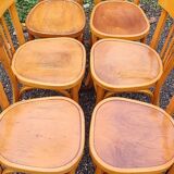 6 Baumann chairs n°43 50s