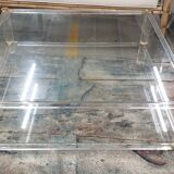 Rectangular glass coffee table, 1970/80