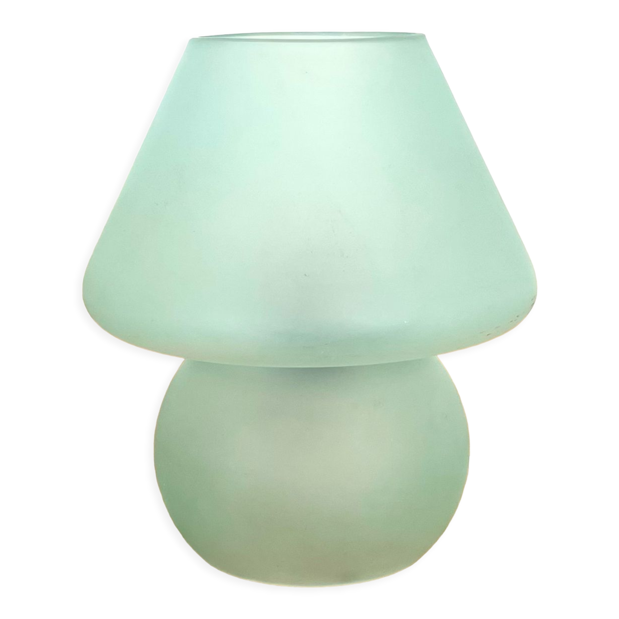 Frosted glass mushroom lamp
