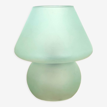 Lampe champignon en verre givré