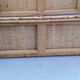 Double wall shelf in bamboo and rattan from the 70s