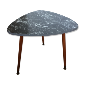 Table low tripod marble effect