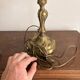 Antique Art Nouveau Boudoir Lamp Gilded Brass Glass Pendant 19th Century