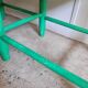 Banc en paille et bois ancien