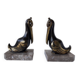 Art Deco Pelican Bookends