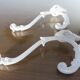 2 white cast iron pads art deco 30s 40s