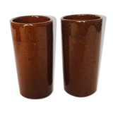2 sandstone cups