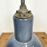 Industrial grey enamel ceiling lamp from Elektrosvit, 1950s