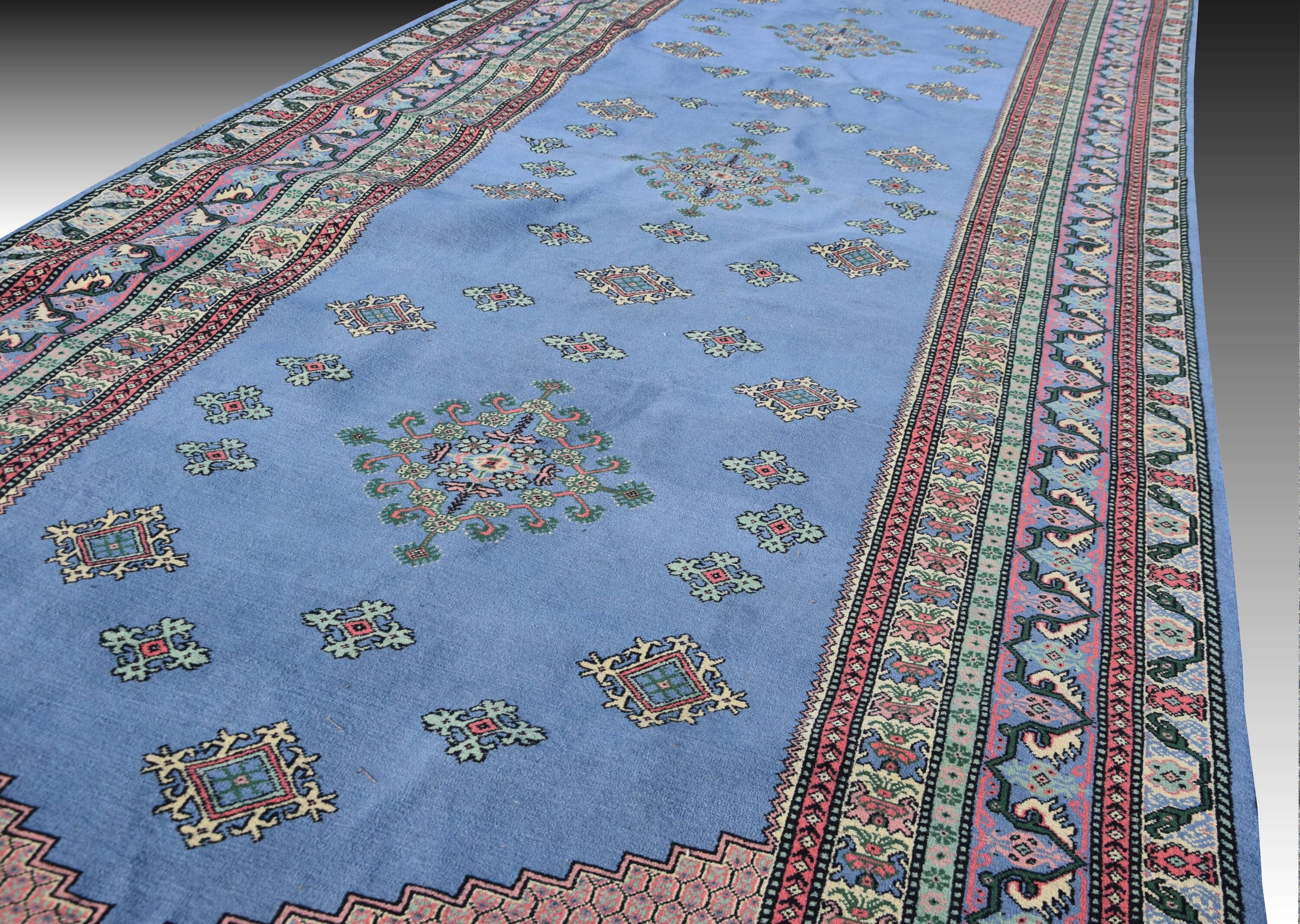 Large Handmade KAIROUAN Rug: 4.63 X 1.58 Meters