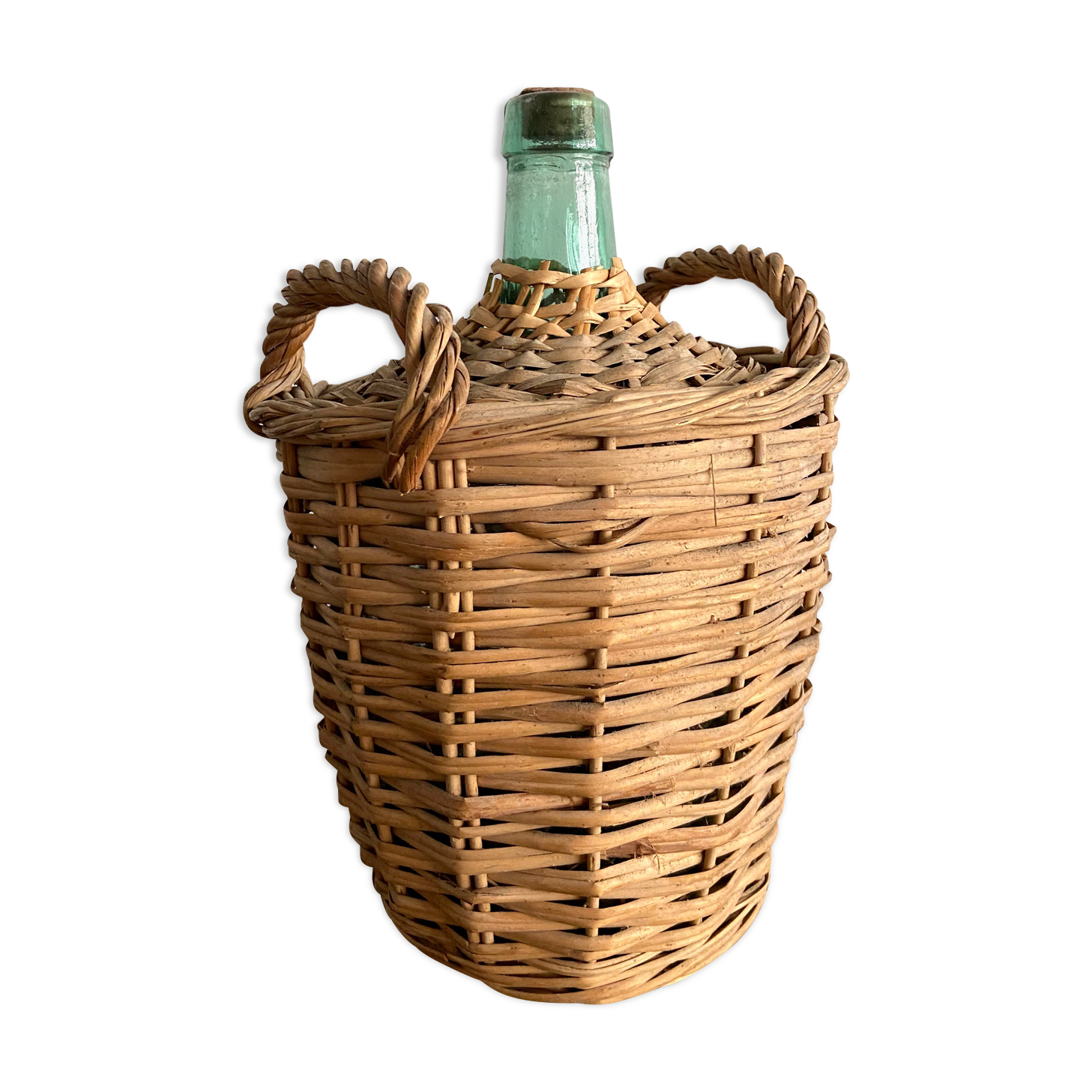 Demijohn surrounded by wicker