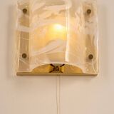 Pair of Murano glass wall sconces by Hillebrand, Germany, 1970s.