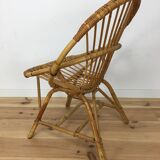 Rattan basket armchair