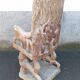 African wooden seat - tribal art from Benin
