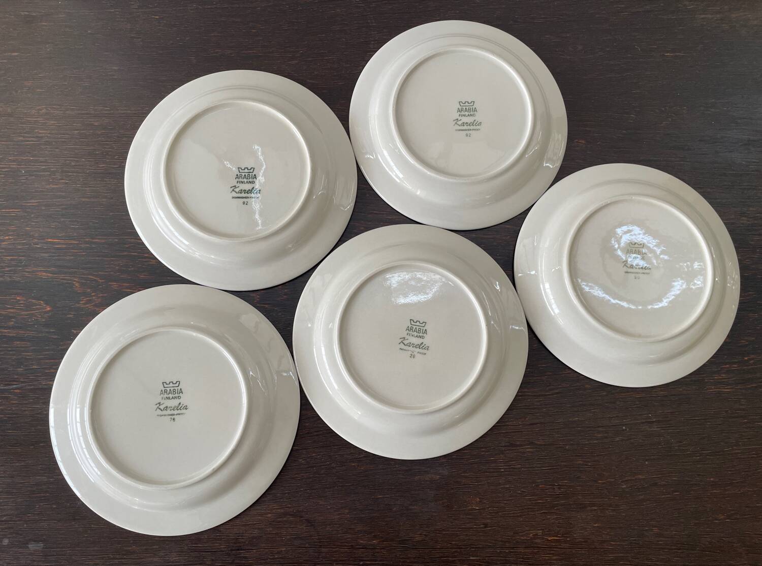 Set of 5 dessert plates Arabia Finland "Karelia" – design s