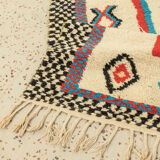 Vintage azilal, berber rug, 123 x 295