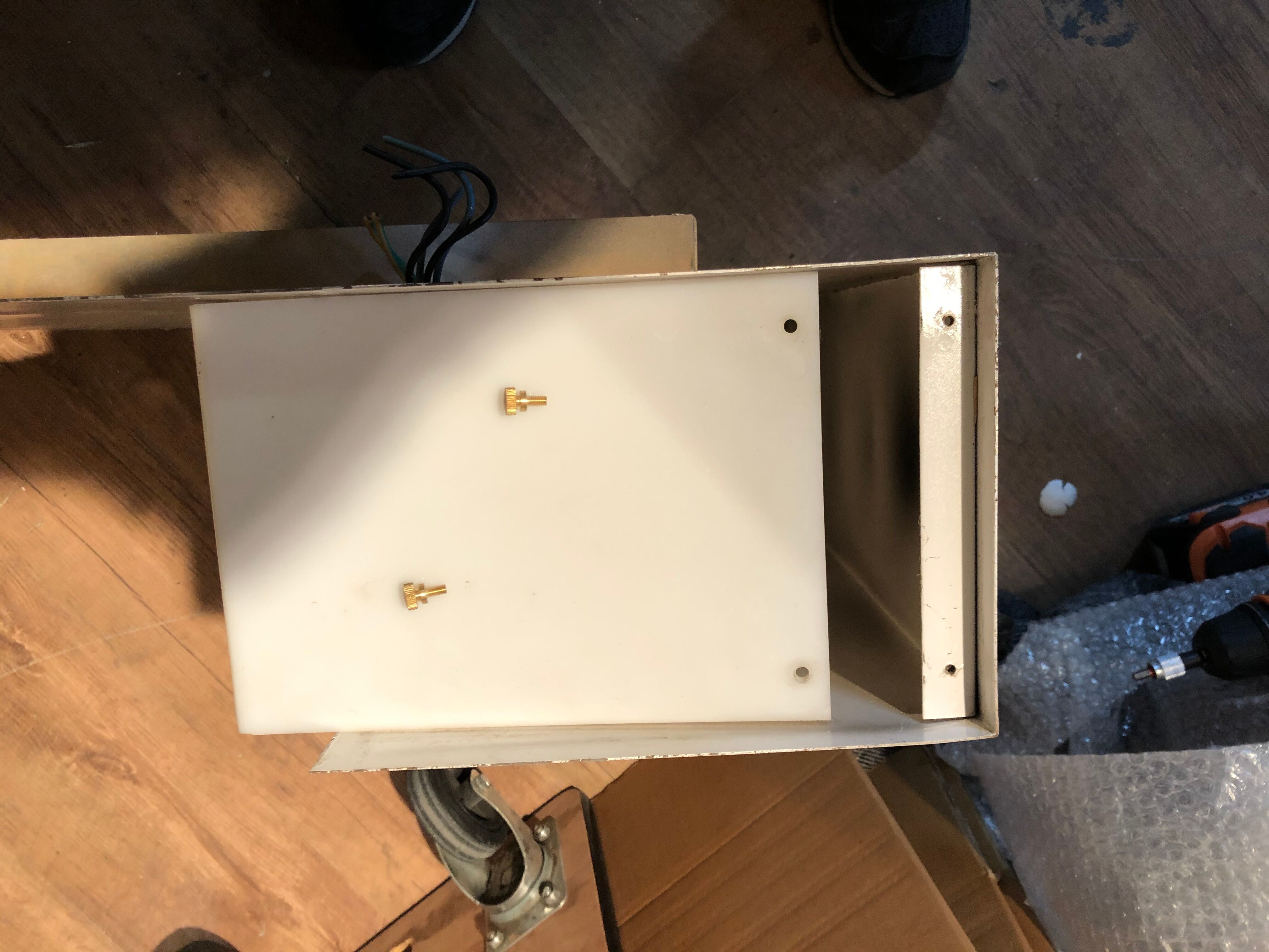 Series of 10 white laqué metal wall light 1960s