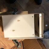 Series of 10 white laqué metal wall light 1960s