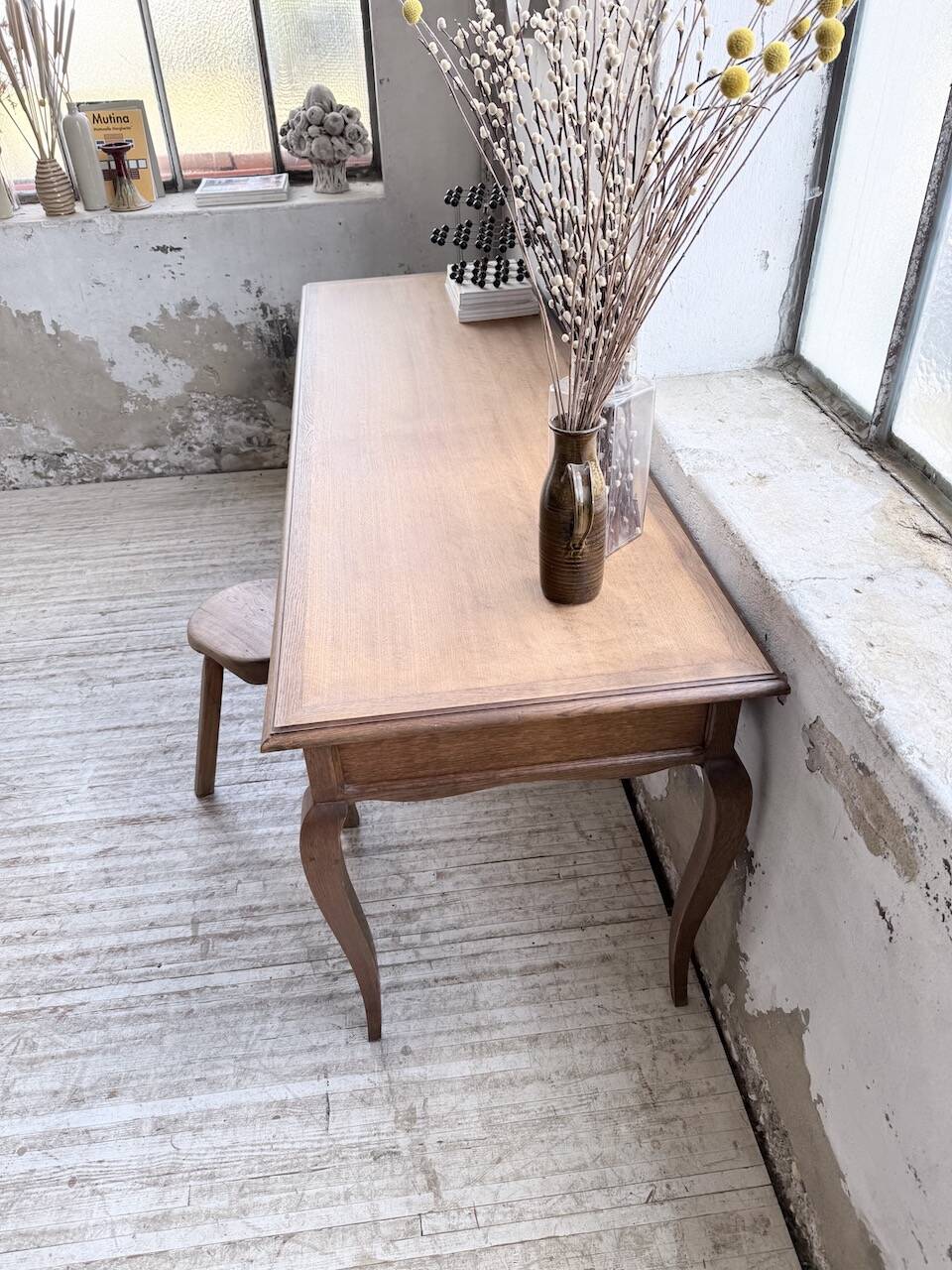 Console bureau en chêne 1960