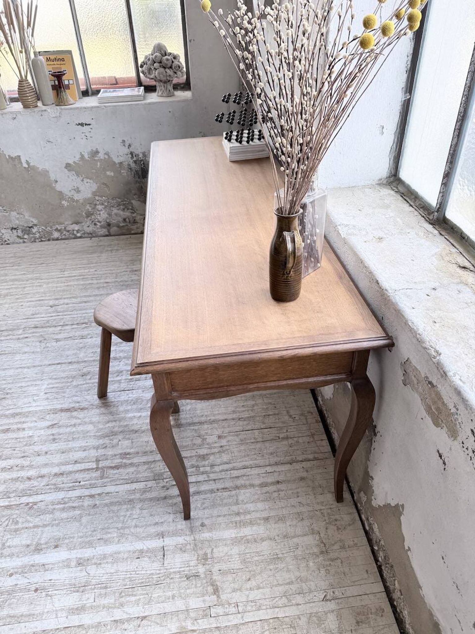 Oak console table from the 1960s.