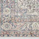 7x10 Faded Grey Beige Turkish Vintage Rug, 216x304Cm