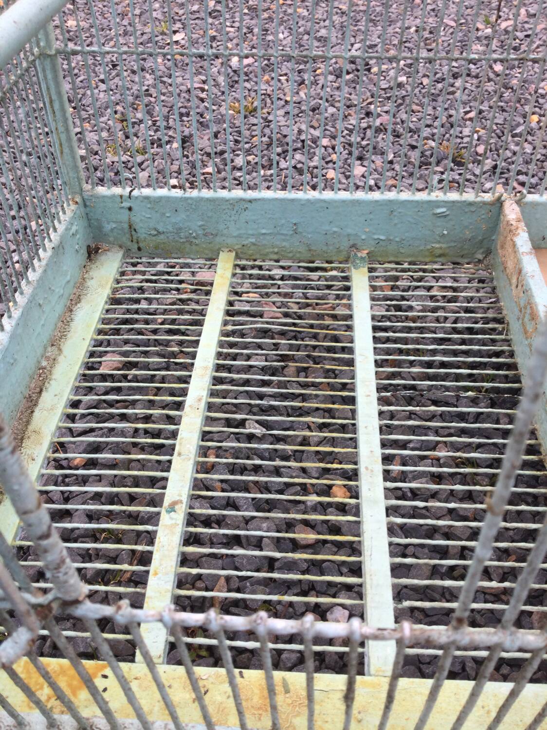 Old wooden and metal birdcage