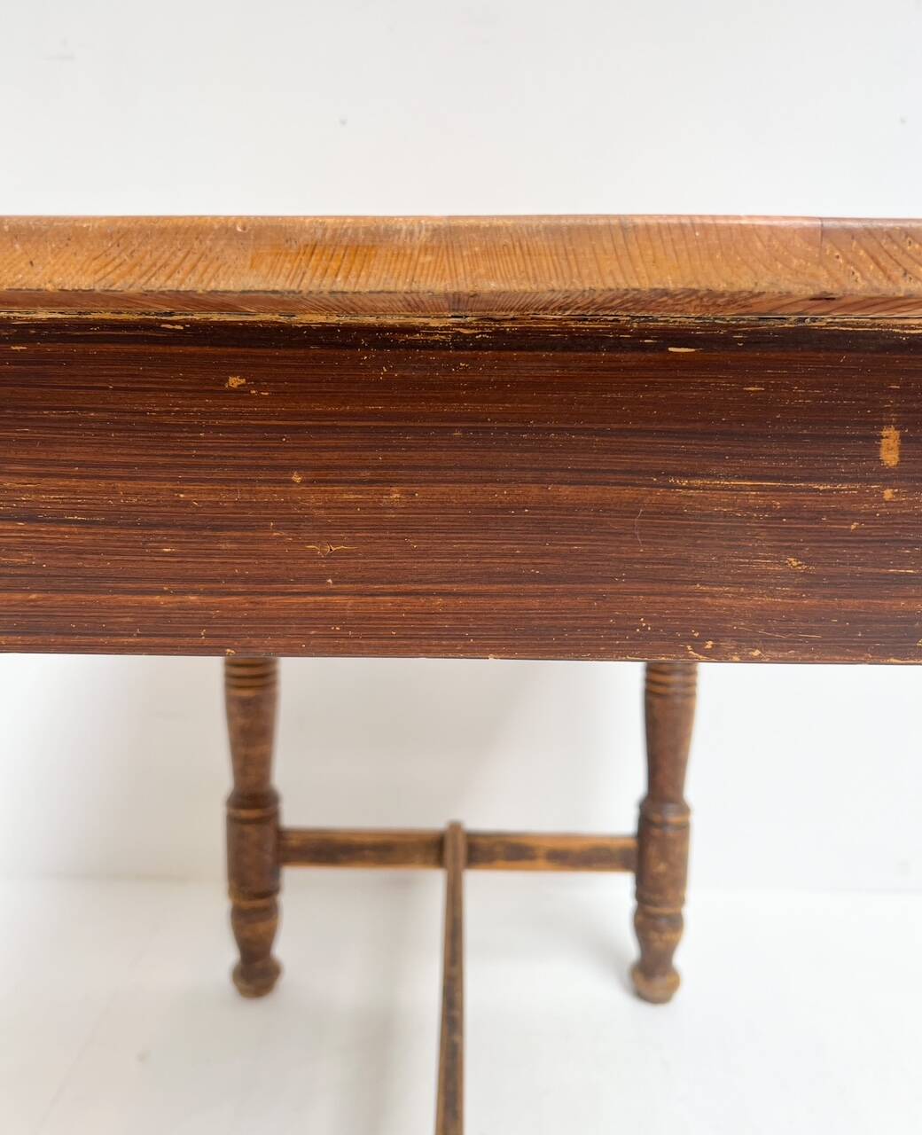 Brocante brown dining table, 1970's
