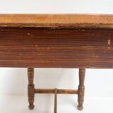 Brocante brown dining table, 1970's
