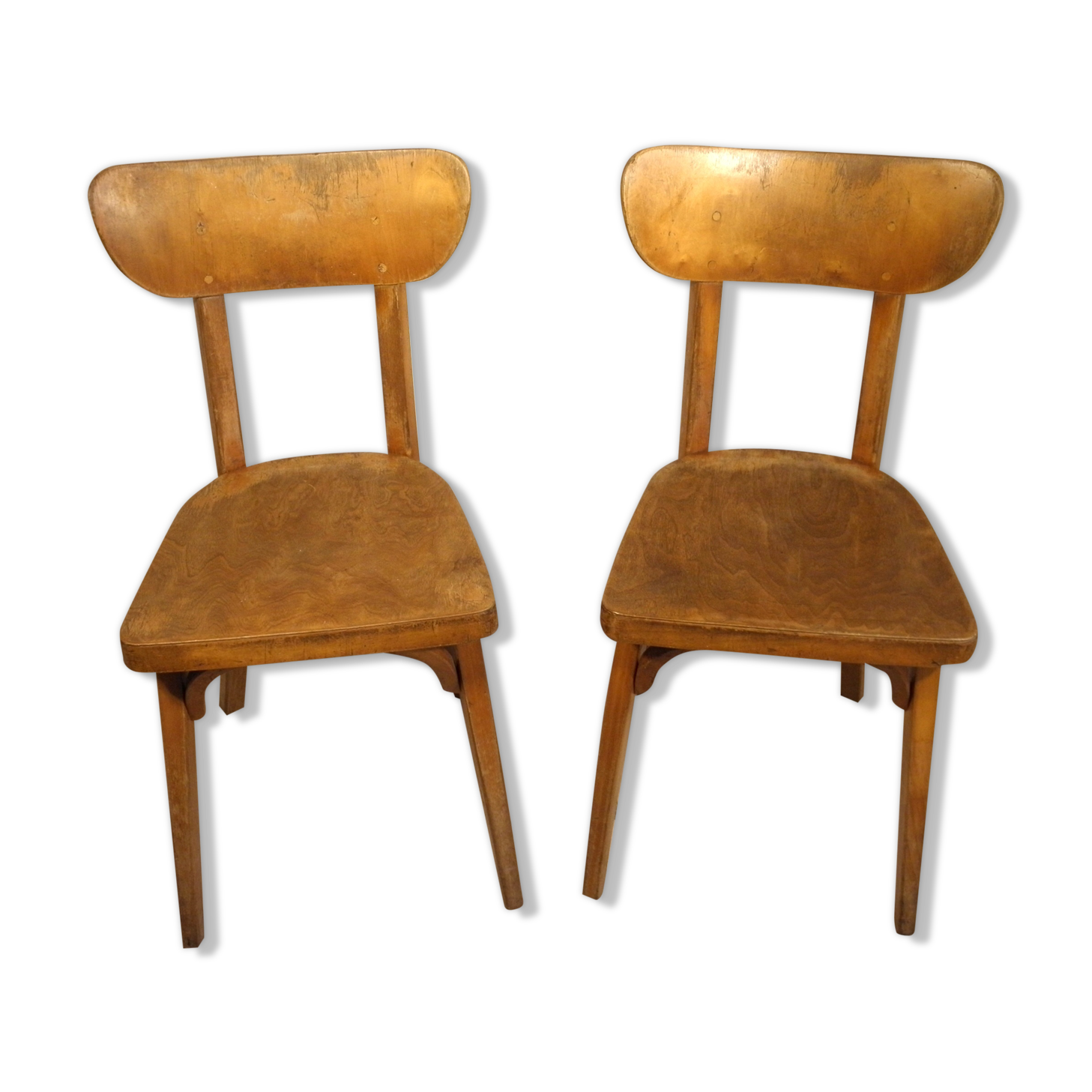 Pair of Baumann bistro chairs