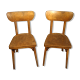 Pair of Baumann bistro chairs