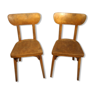 Pair of Baumann bistro chairs