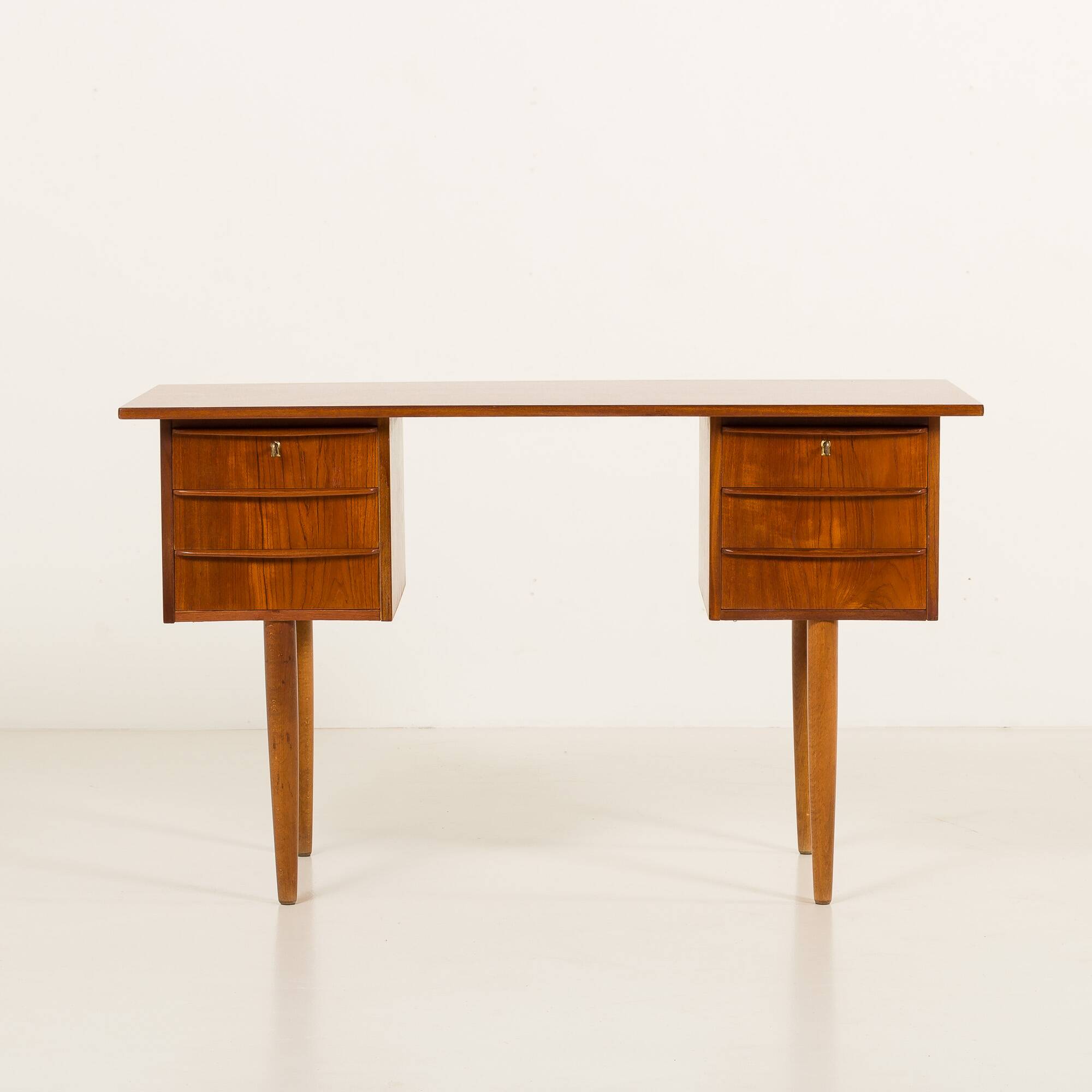 Small Danish mid century teak desk, 1960s
