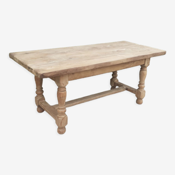 Table de ferme 1 tiroir en châtaignier massif bois brut ancienne 18 ème siècle