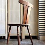 Brutalist chair in dark wood