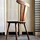 Brutalist chair in dark wood
