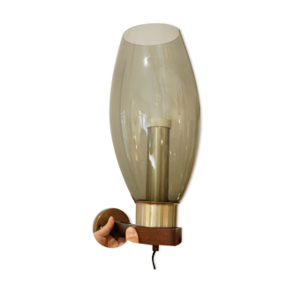 Wall lamp torch glass smoked Italy 70