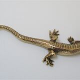 solid brass lizard gilded bronze 70s