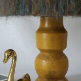 Vintage handmade wool hat lamp