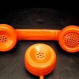 Old Vintage Orange Phone S63 Socotel