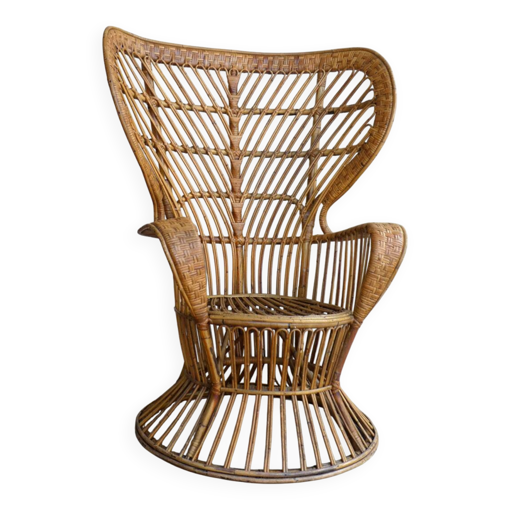 huge rattan armchair