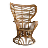 énorme fauteuil en rotin