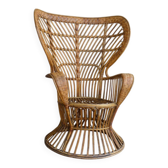 huge rattan armchair