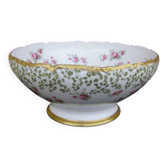 Coupe sur pied en porcelaine de Limoges