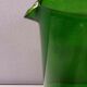 Green glass carafe