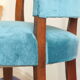 Paire de fauteuils bridge art déco en velours bleu
