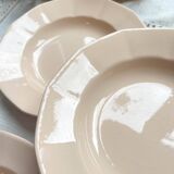 5 Vintage Rose Porcelain Soup Plates Digoin Sarreguemines