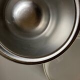 Silver metal and plexiglass ice bucket 1970 Space Age