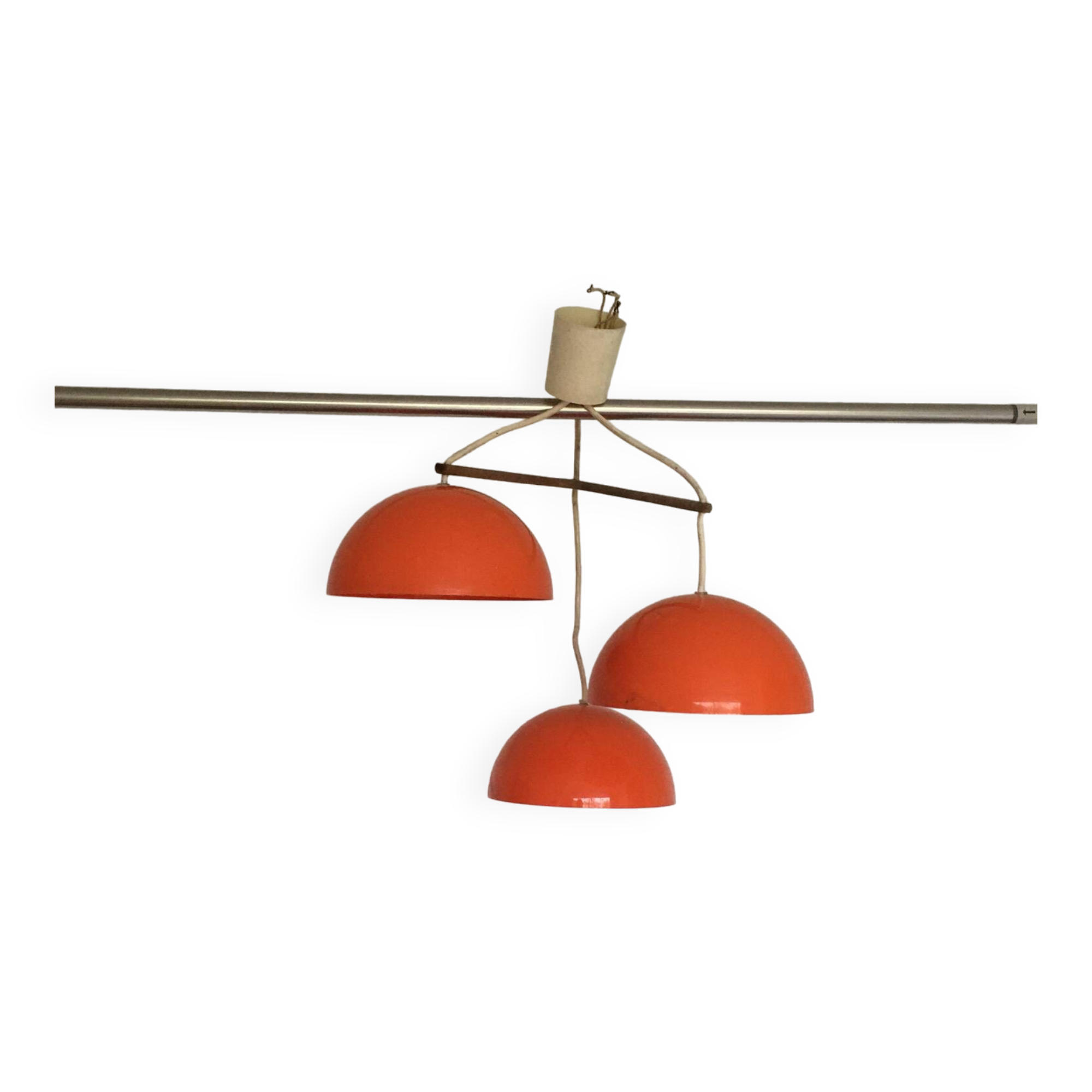 Lustre suspension orange années 70